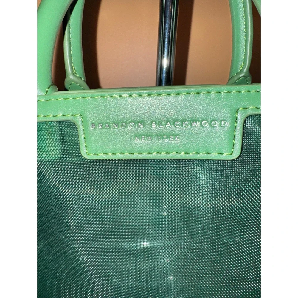 Brandon Blackwood Kendrick Trunk Green Mesh Mini Tote Bag Handbag - Picture 2 of 8